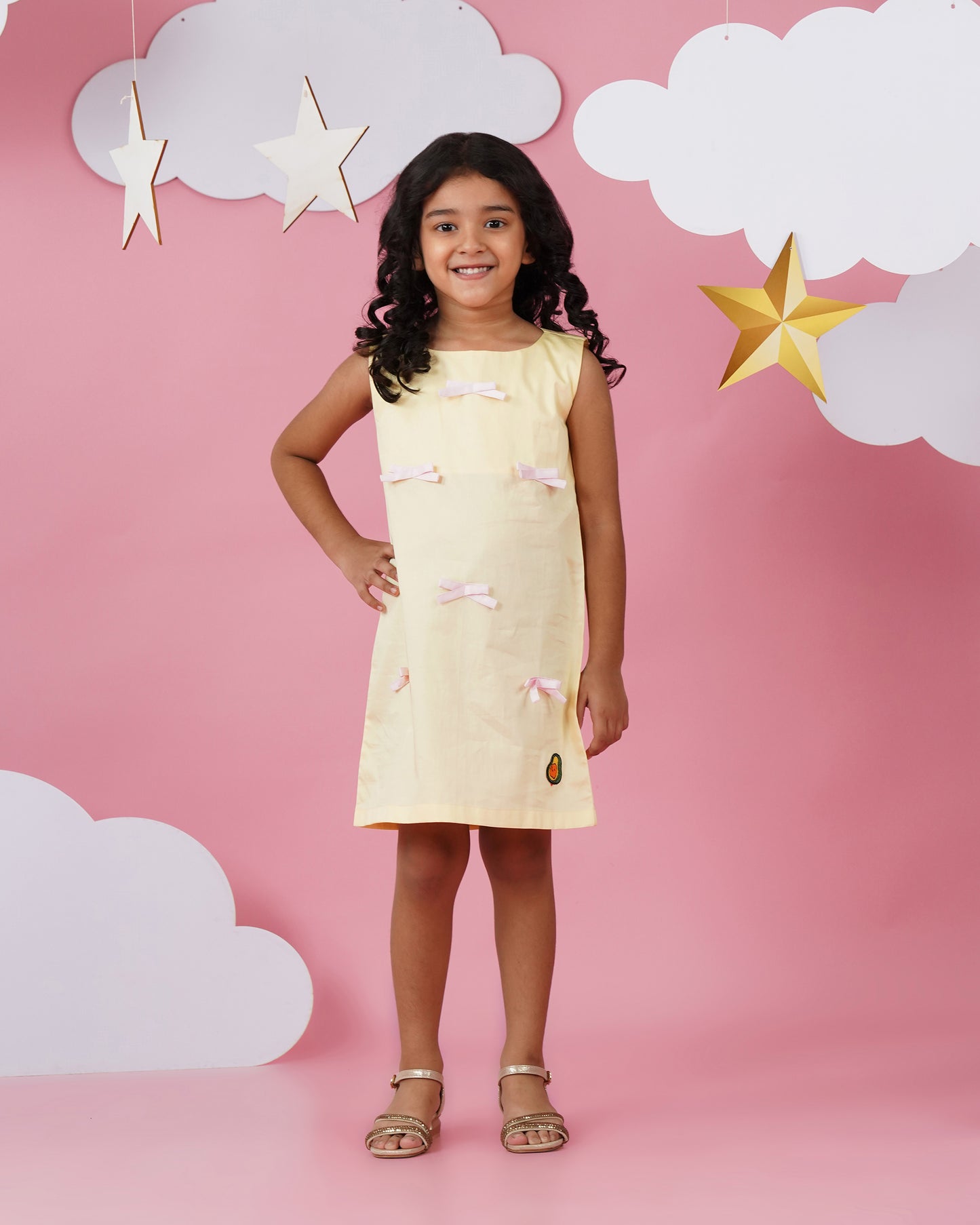 Girls Front Tiny Bows Dress