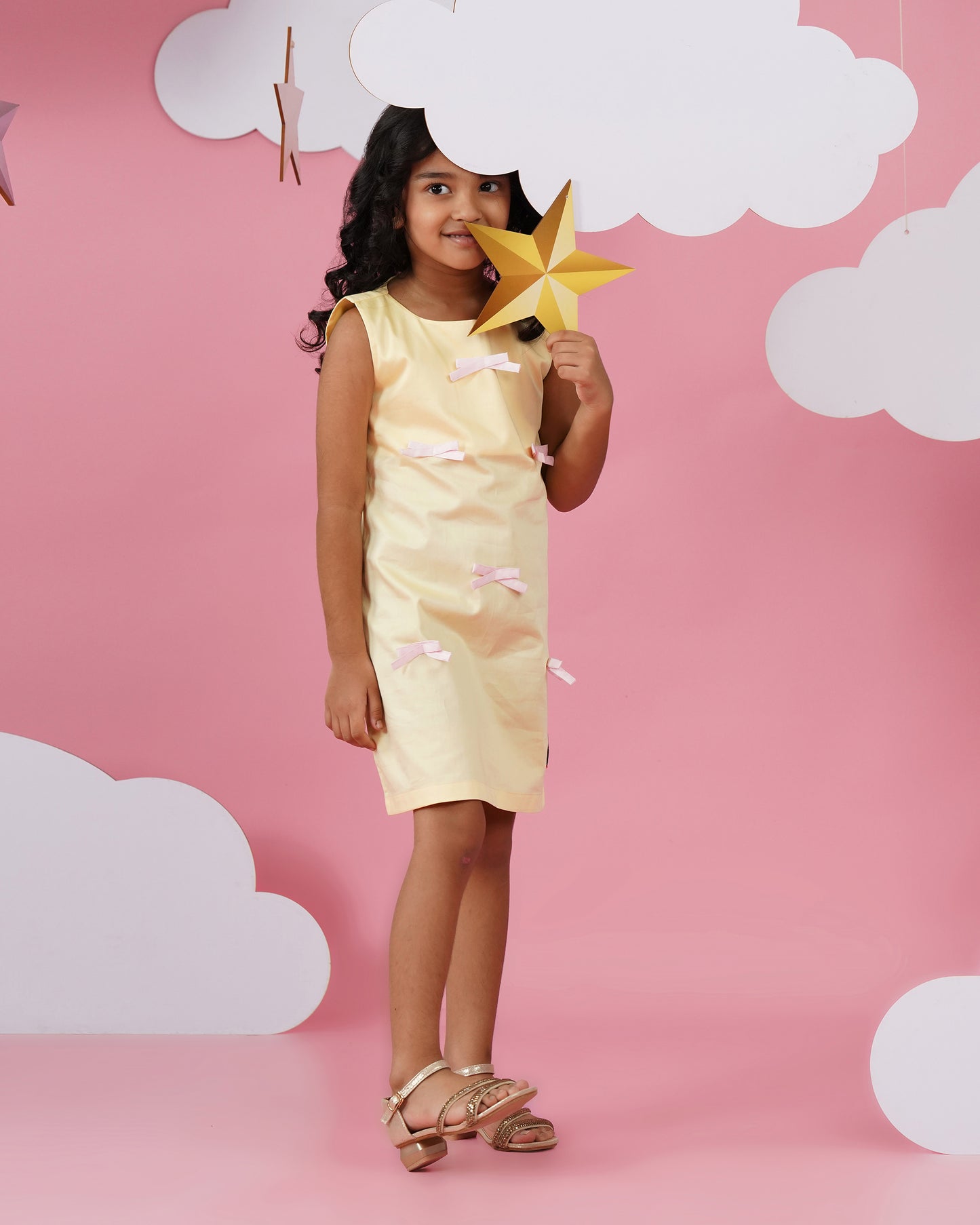 Girls Front Tiny Bows Dress