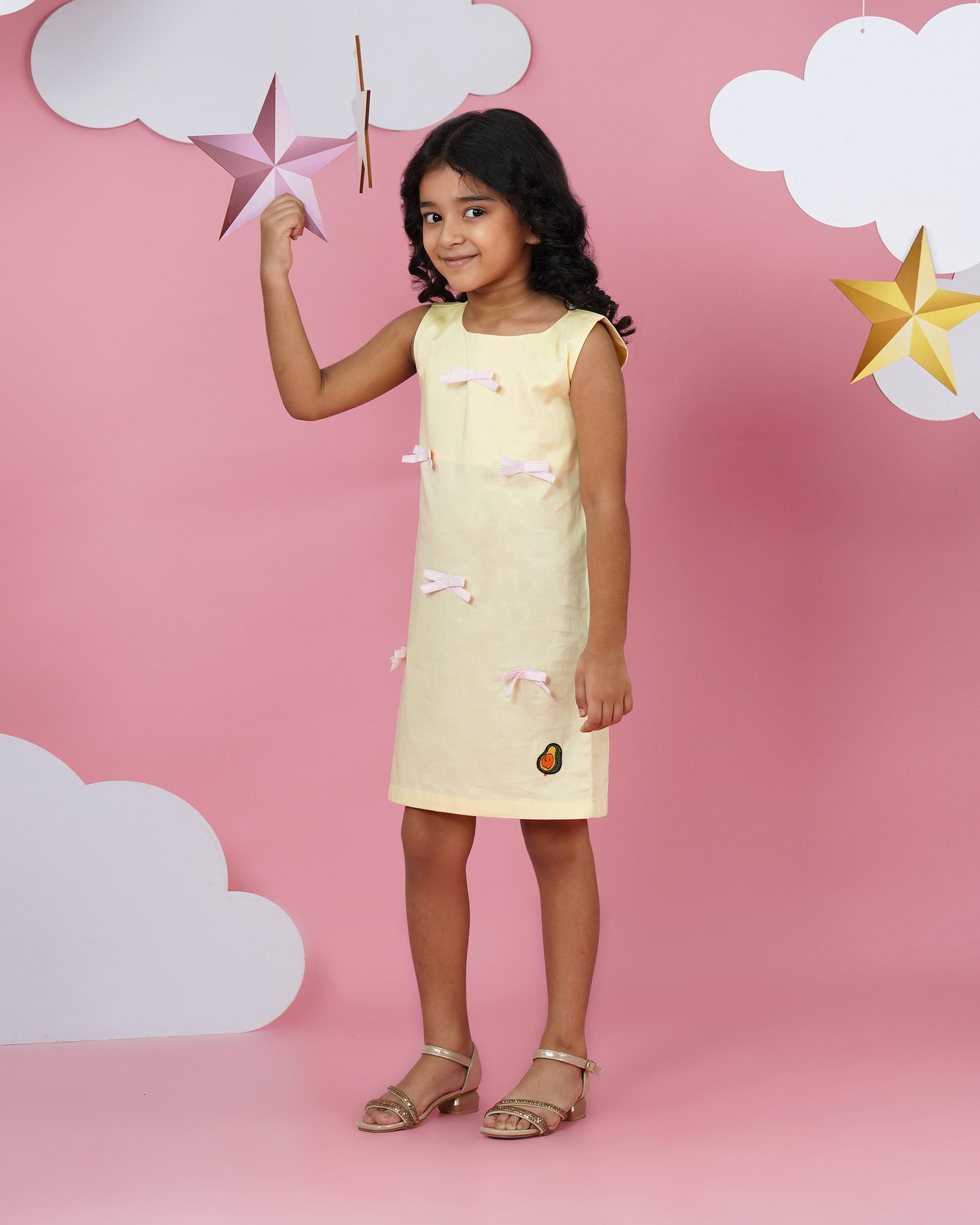 Girls Front Tiny Bows Dress