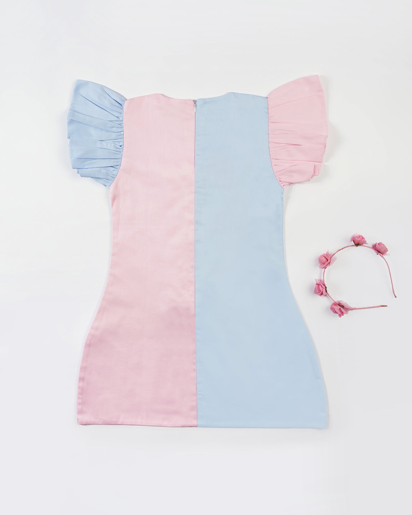 Girls Colorblocked Bows Dress