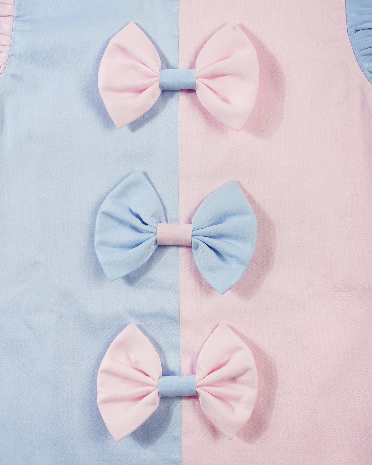 Girls Colorblocked Bows Dress