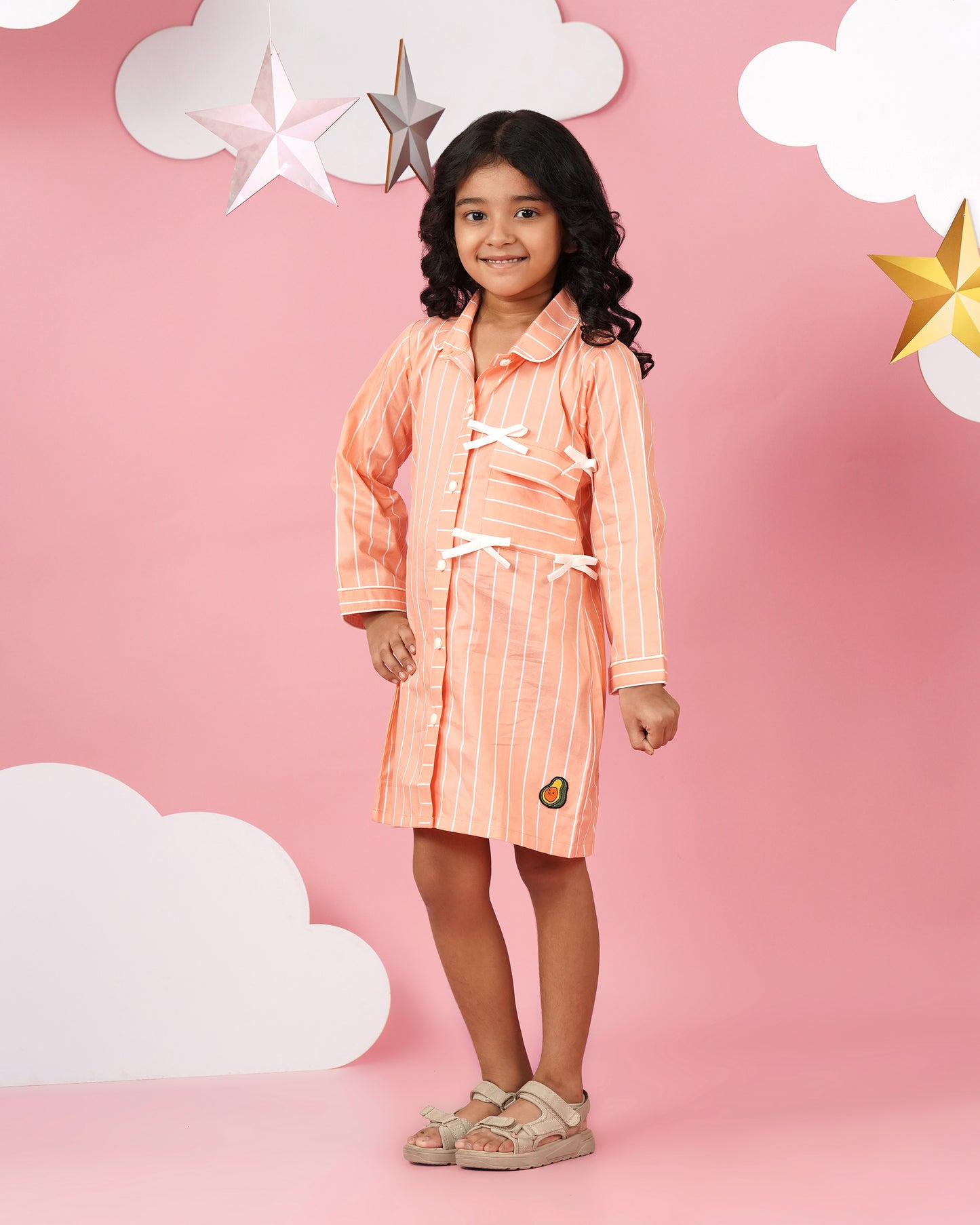 Girls Little Mandarin Shirt dress