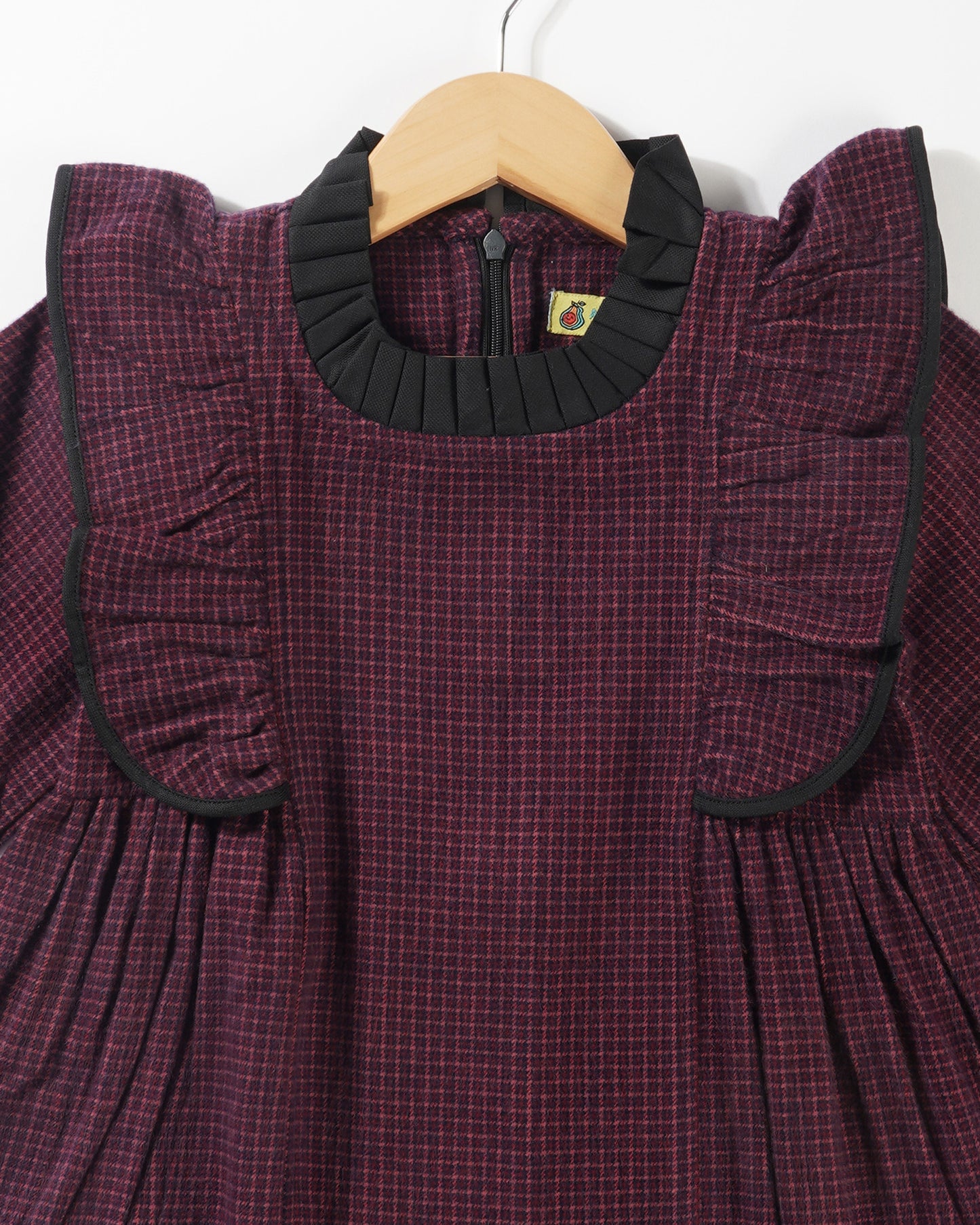 Girls Winter Frilly sleeves skater dress