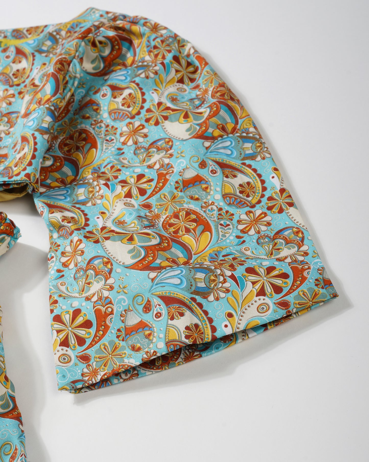 Girls side open paisley print dress