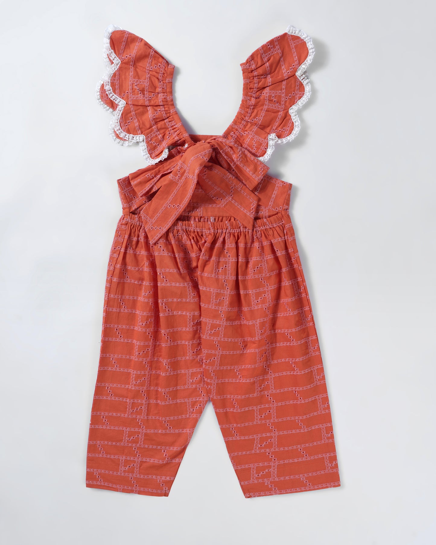 Sunset Charm Coral Jumpsuit