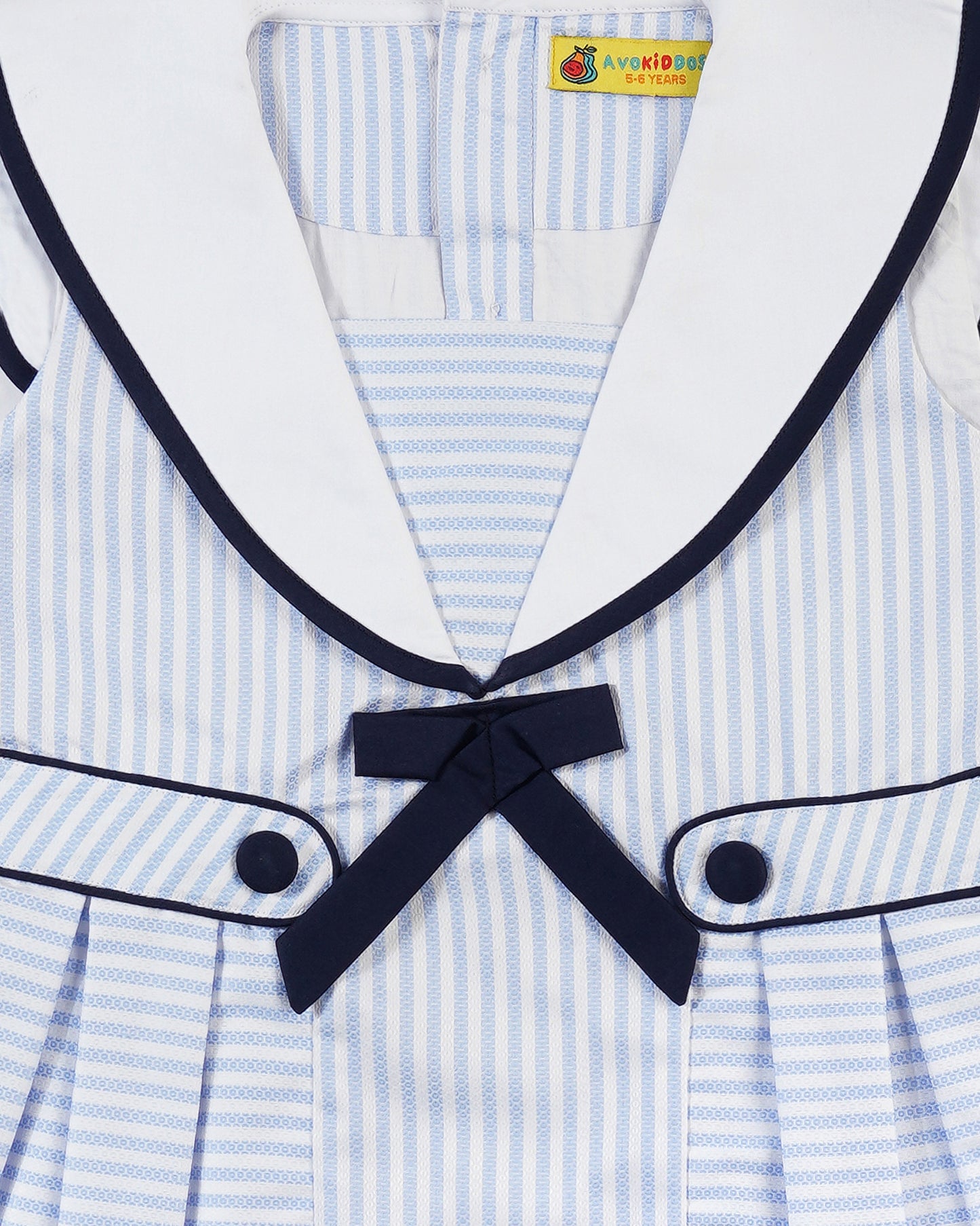 Girls Little Sailor Side Flap Dress