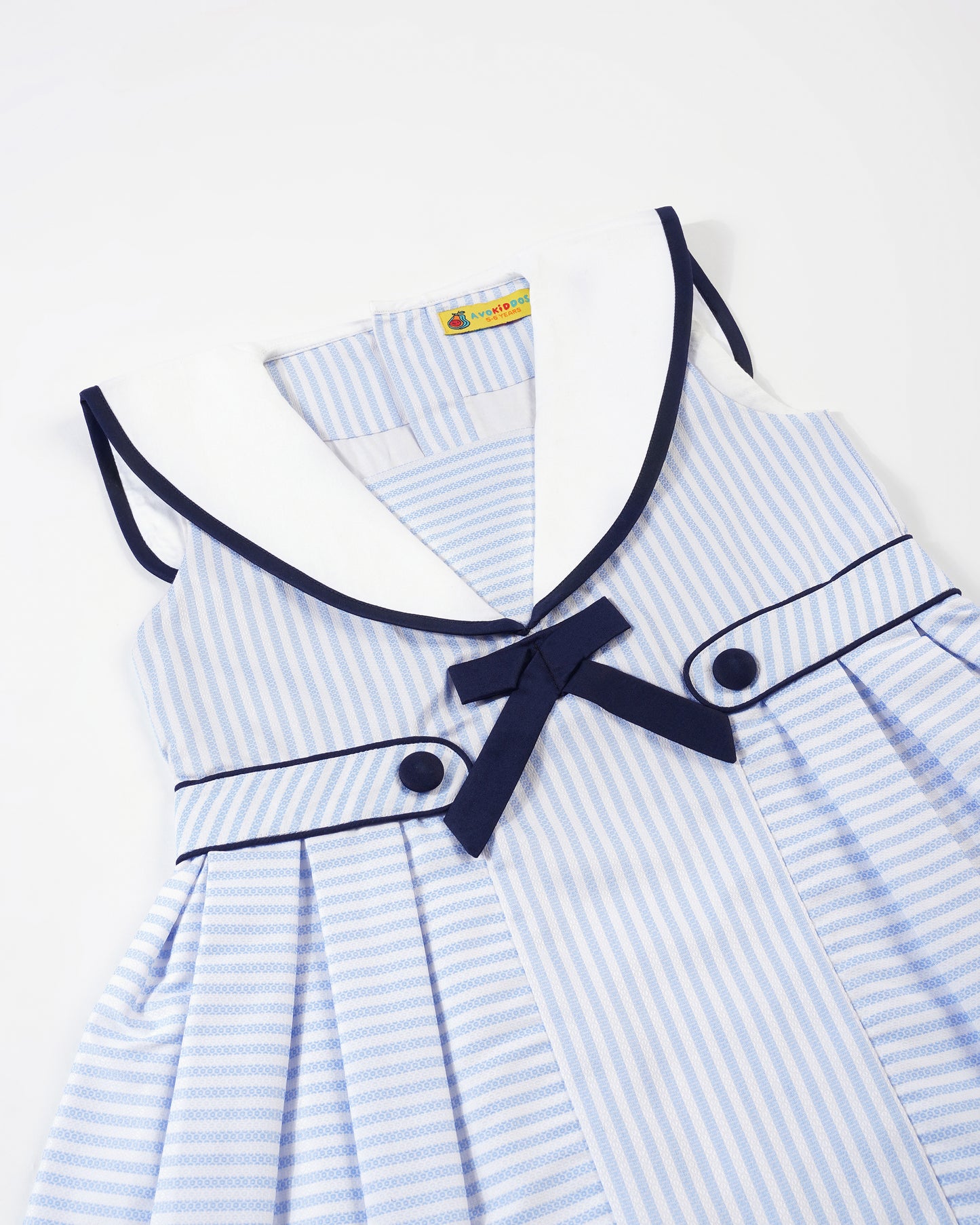 Girls Little Sailor Side Flap Dress