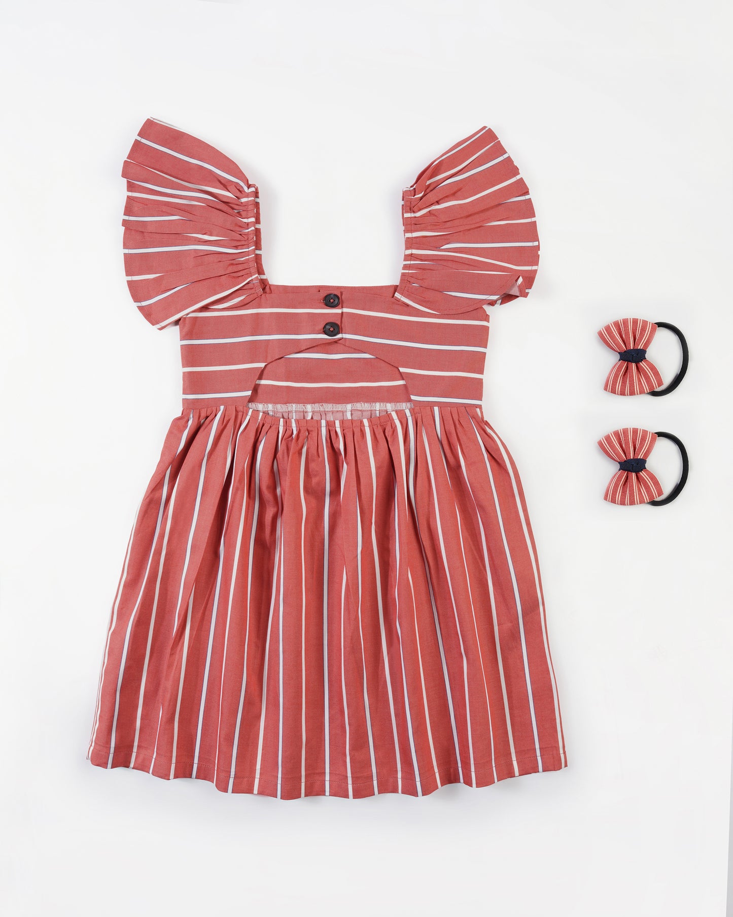 Girls Little Moana Buttoned Back Dress