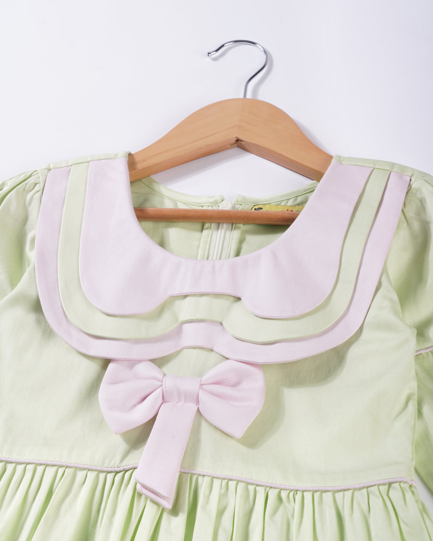 Girls Triple Collar Bow dress