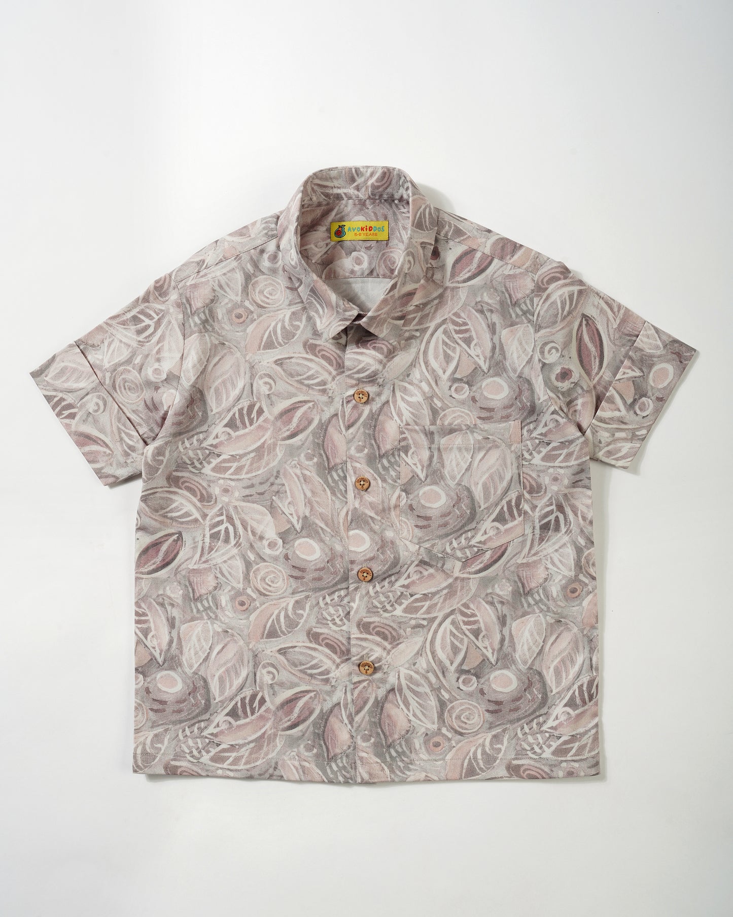 Boys flowery stylish summer short sleeved shirt