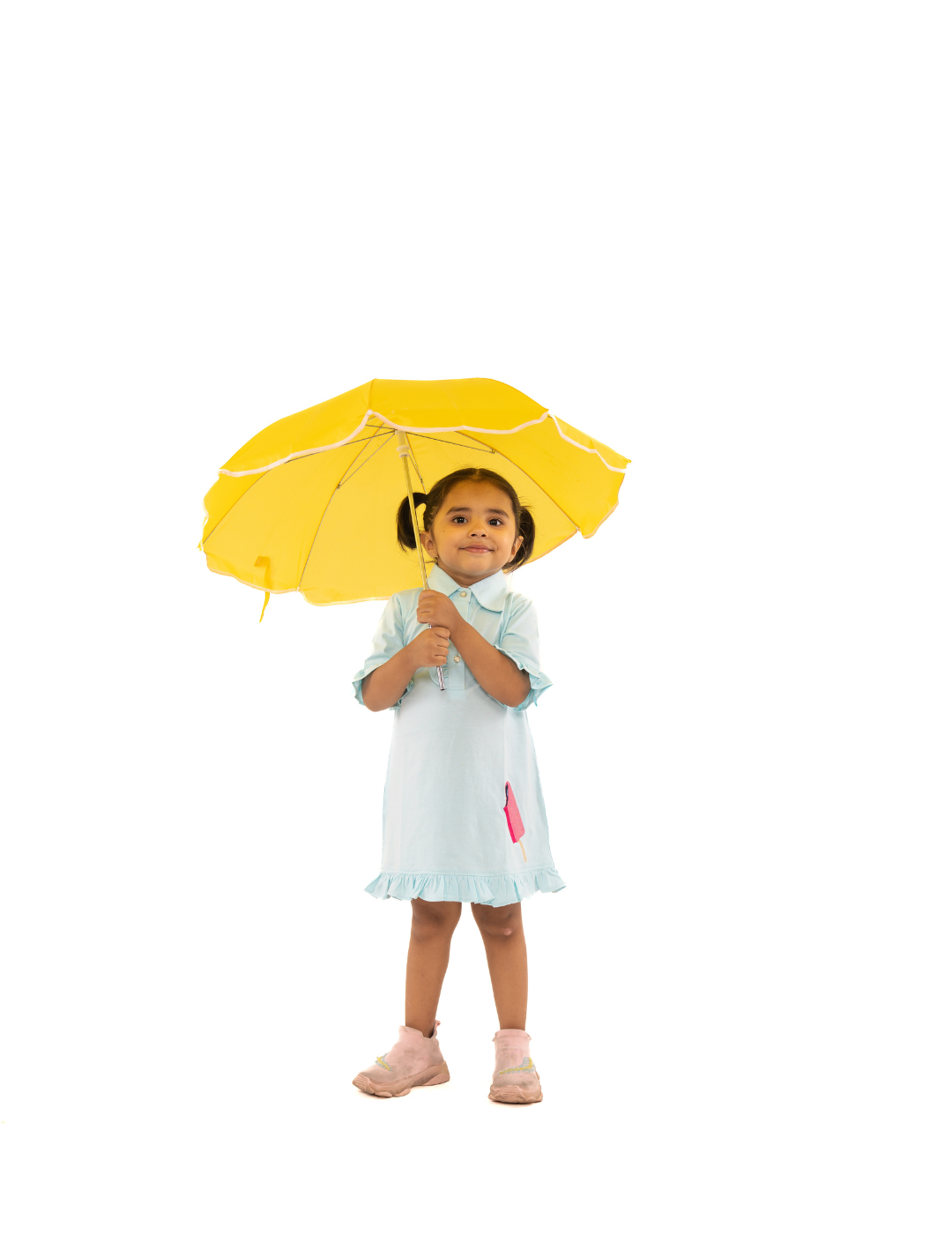 Girls Popsicle Dress With Frilly Sleeves