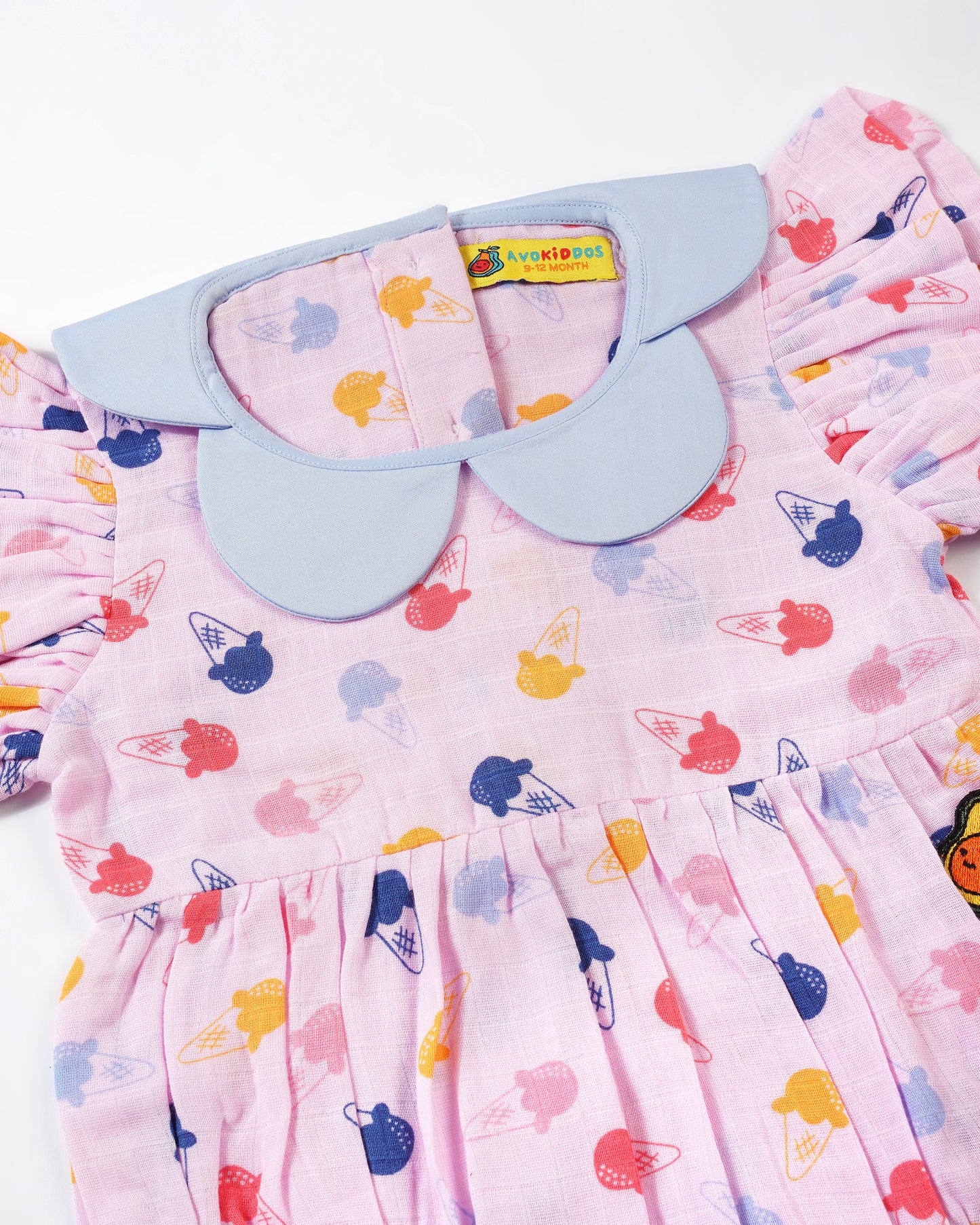 Baby Girl Cloud Collar Romper