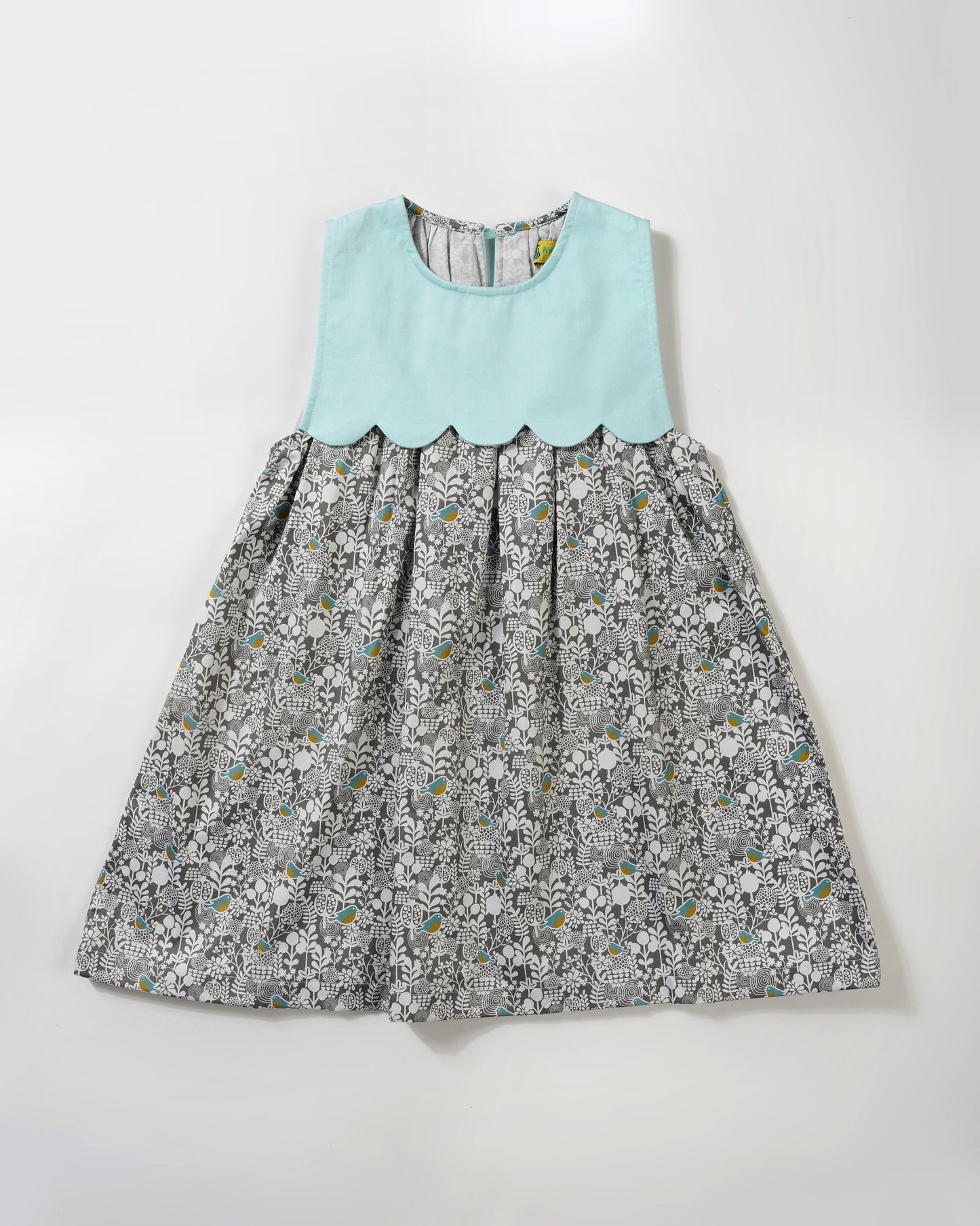 Girls rounded birds comfy summer dress