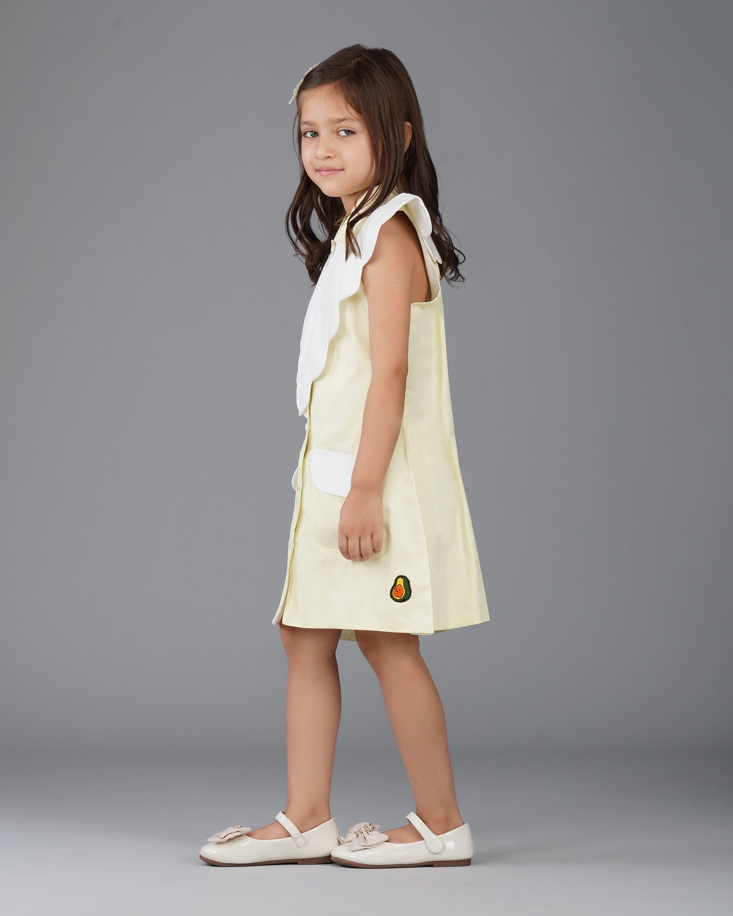 Girls Duckling Scallop Collar Relaxed Fit Dress