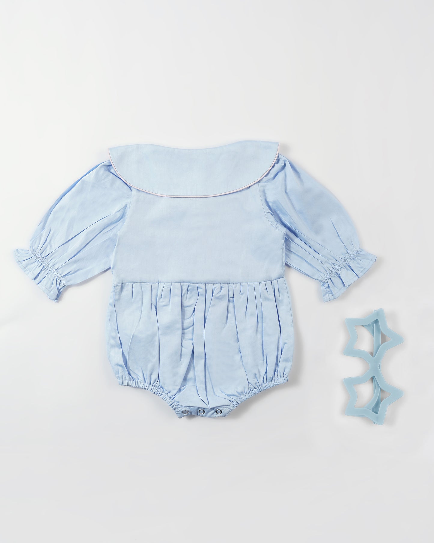 Baby Girl Cone collar Heart Patch Romper