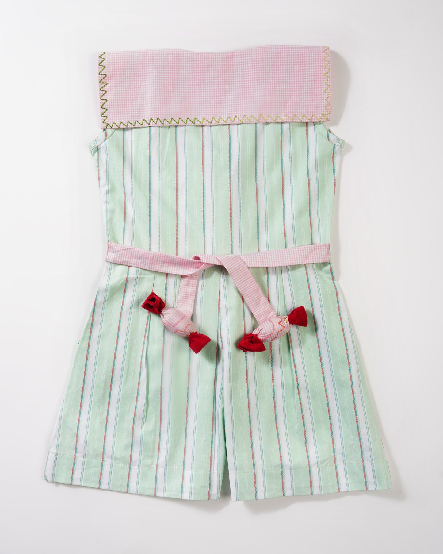 Girls Candy crush tie belt playsuit