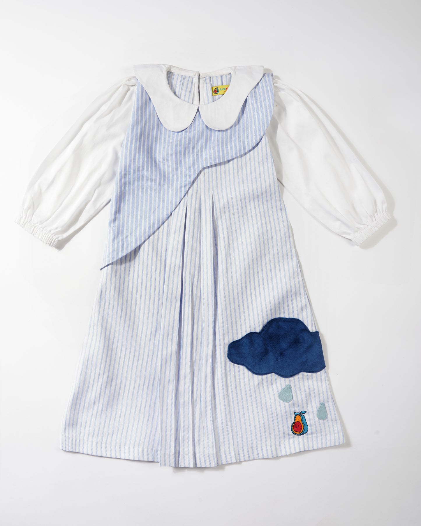 Girls Cloud Pocket Layered dress