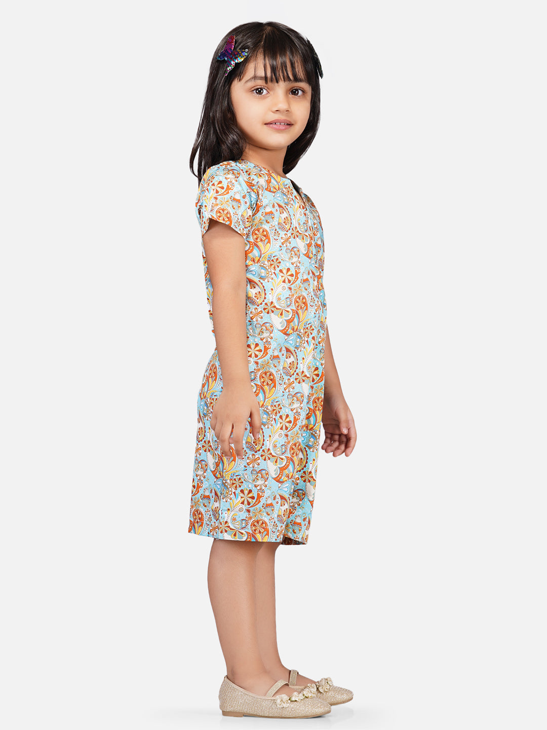 Girls paisley print comfort fit playsuit