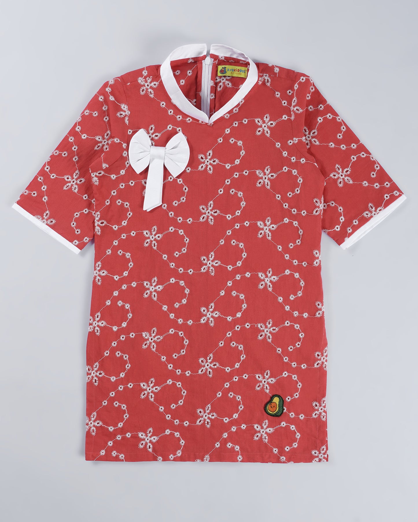 Bows & Cuddles Crimson Kurta Set