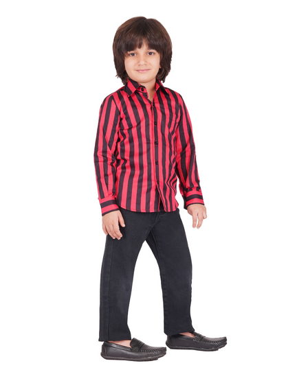 Boys Striped Party Shirt