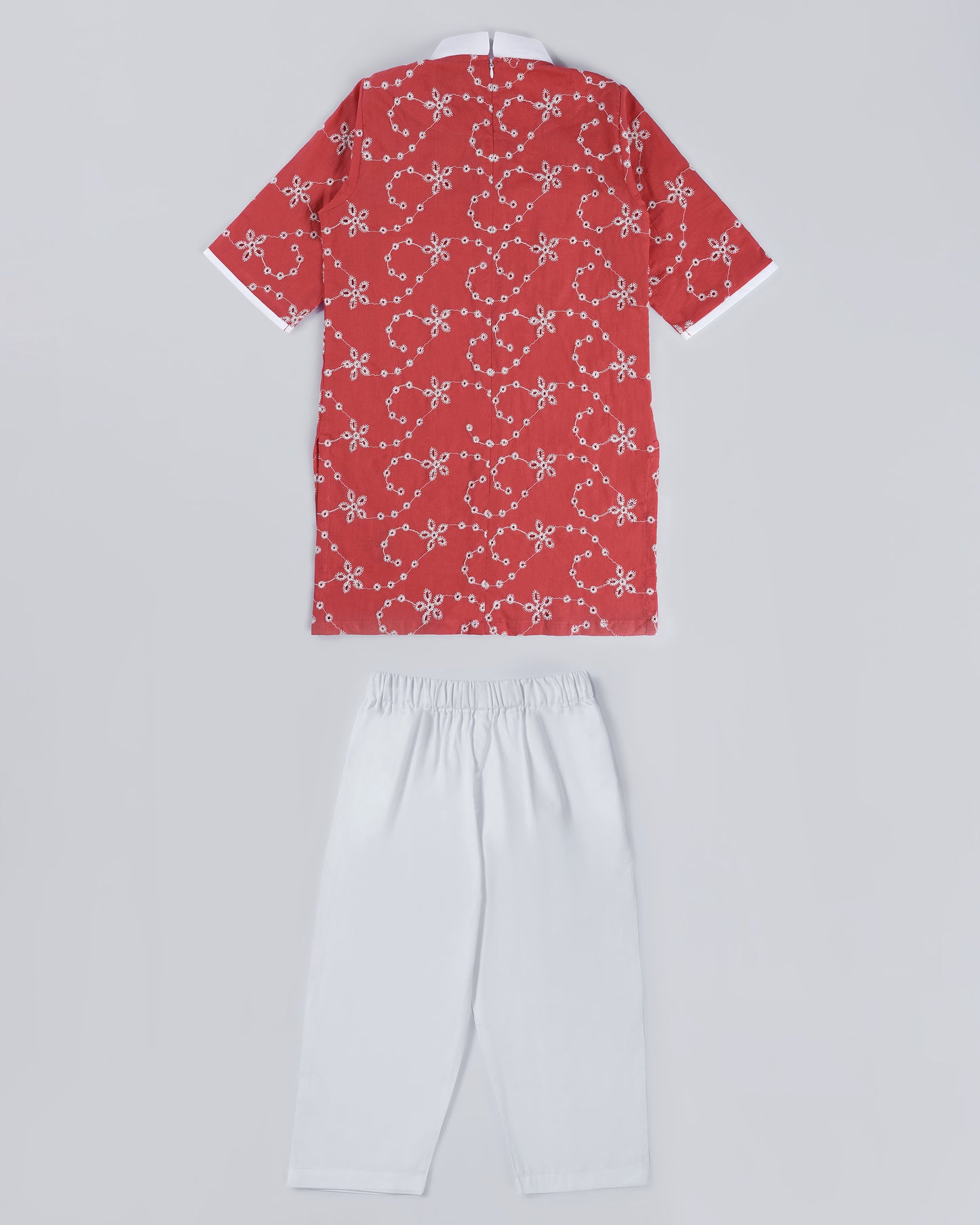 Bows & Cuddles Crimson Kurta Set