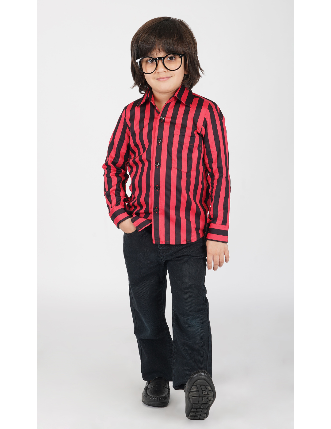 Boys Striped Party Shirt