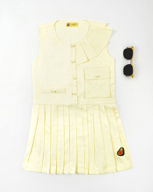 Girls Pleated Pearl Dress