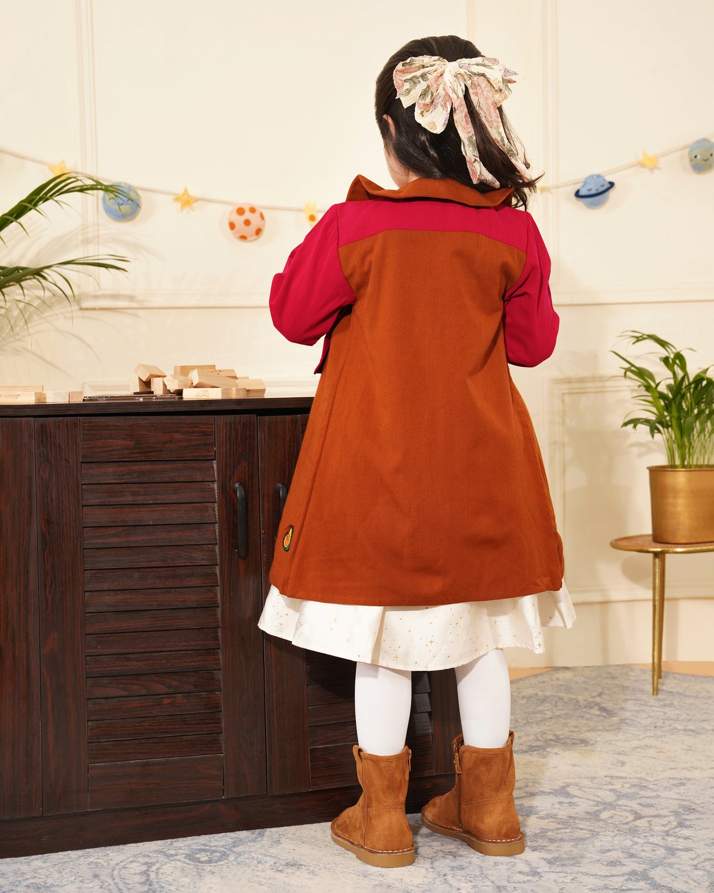 Girls Winter Little Red Rider Long Coat