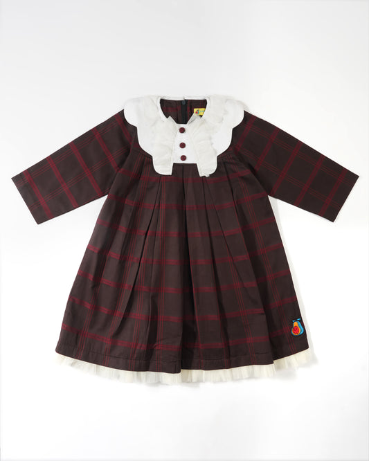 Girls London girl checkered dress