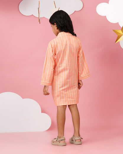 Avokiddos Girls Little Mandarin Shirt dress