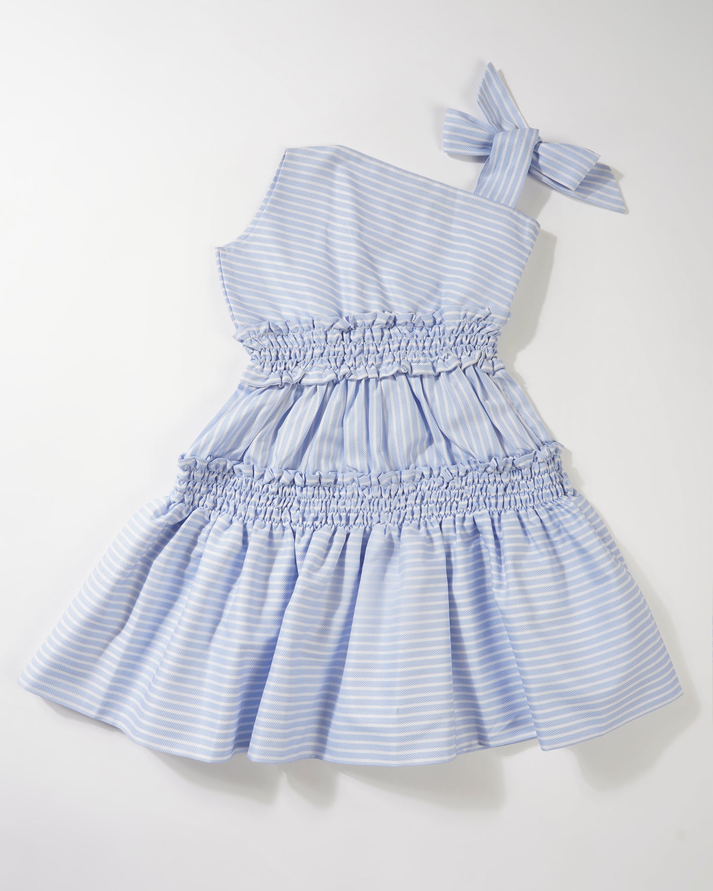 Girls Smocked One Shoulder Dress