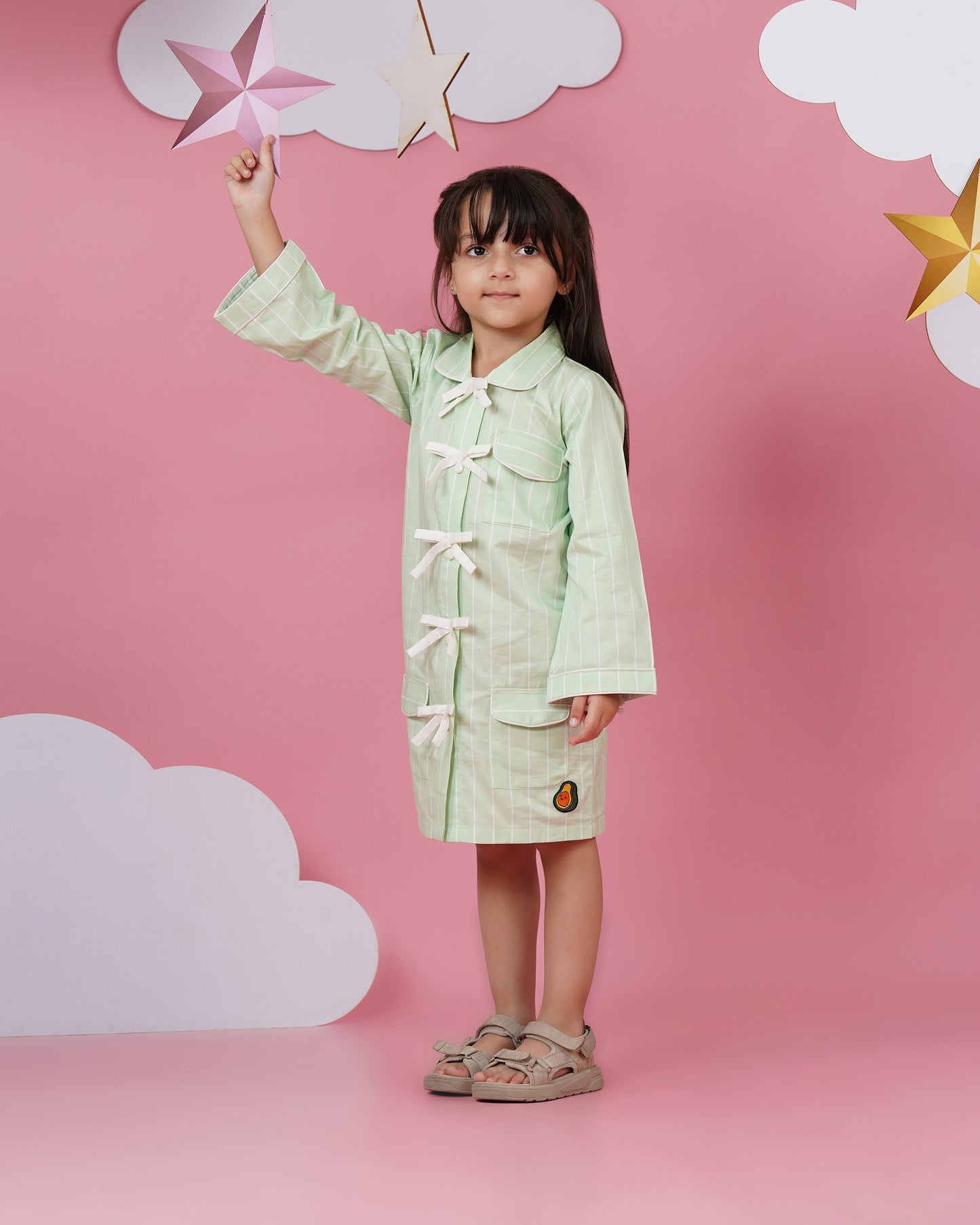 Avokiddos Girls Little Avocado Shirt dress