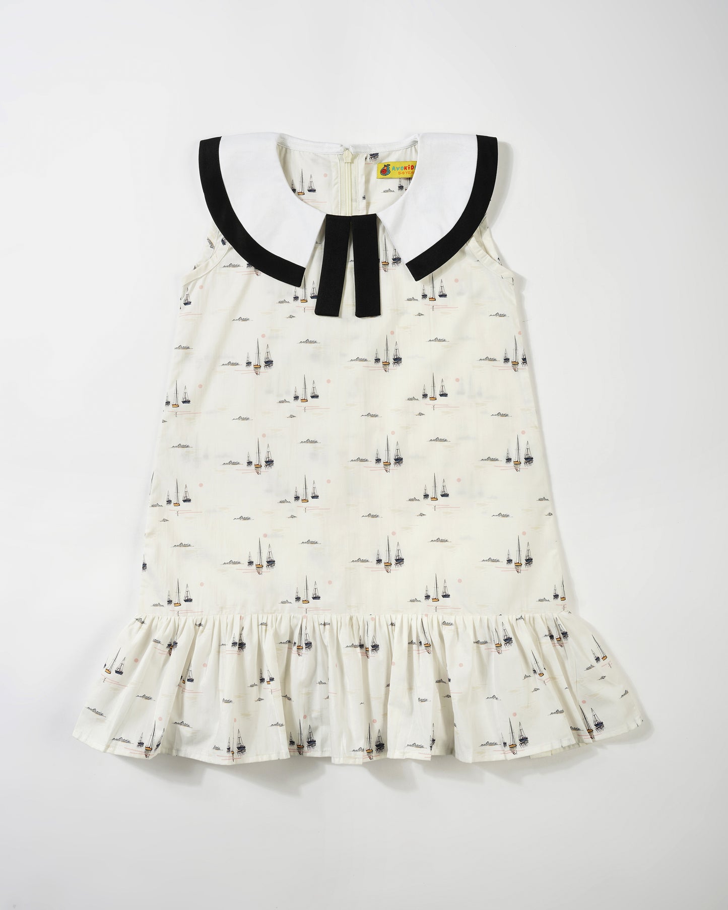 Girls stylish navy print dress