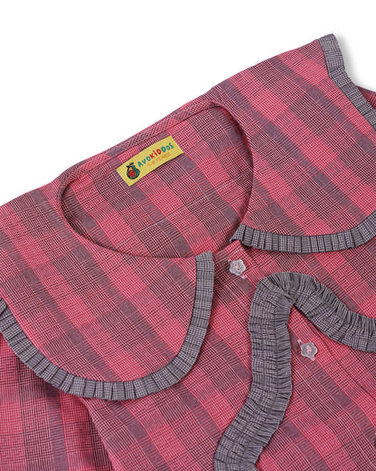 Girls Starburst Checks Shirt