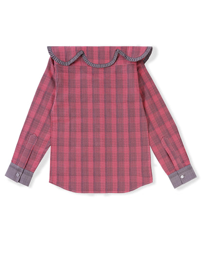 Girls Starburst Checks Shirt