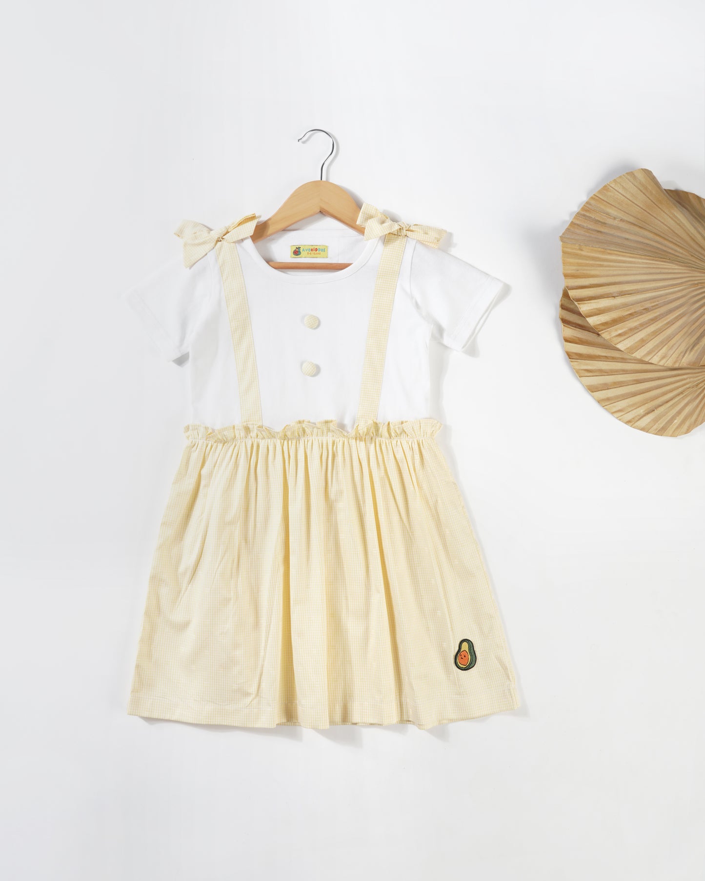 Girls Pinafore sunflower dress