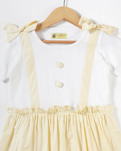 Girls Pinafore sunflower dress