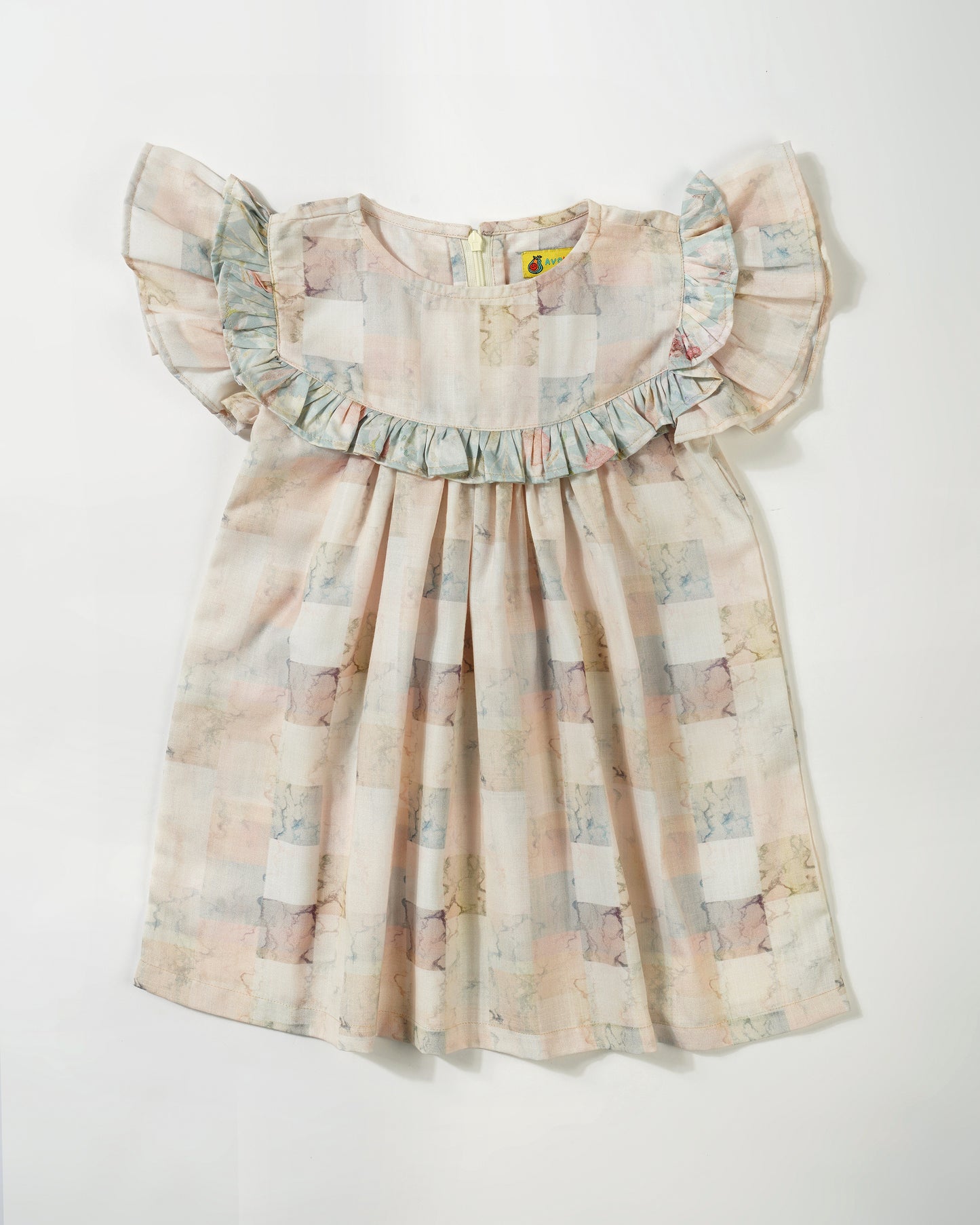 Girls frilly front relaxed fit dress