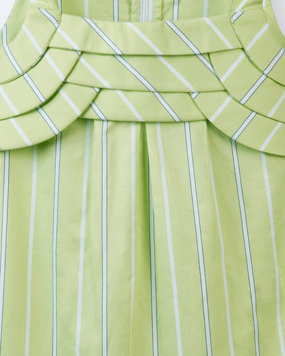 Girls Holiday Tree Shoulder Ties Dress