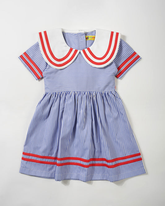 Girls contrast lining summer dress