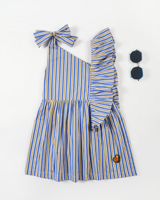 Girls Side Tie Frilly Dress