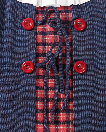 Girls Winter Jolly Jingle Tie-Up Dress