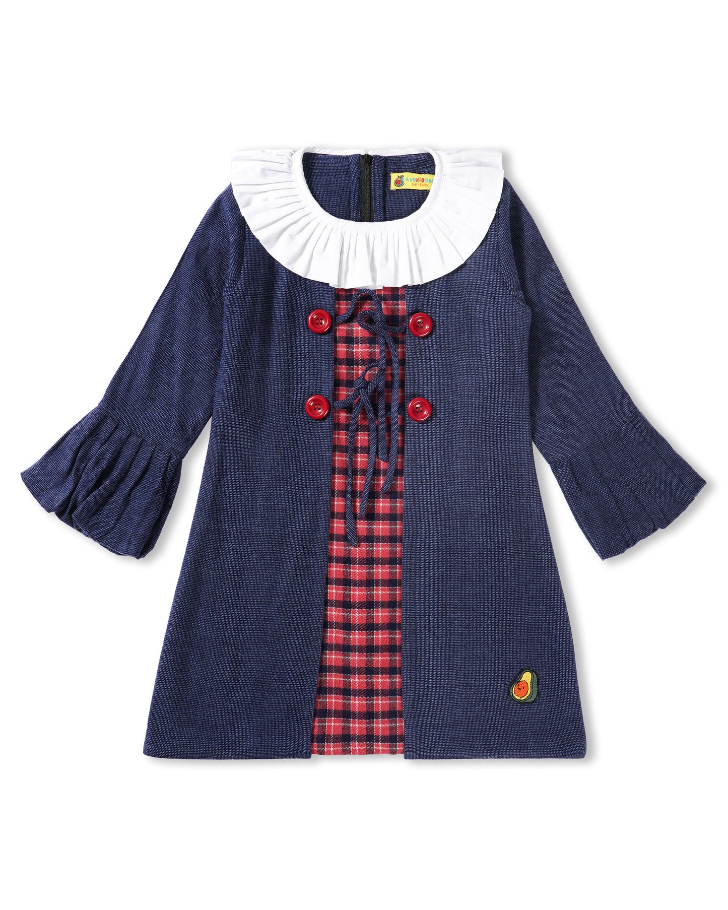 Girls Winter Jolly Jingle Tie-Up Dress