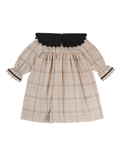 Girls Curly Collar Smart Dress