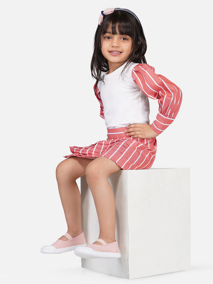 Girls relaxed fit skirt set