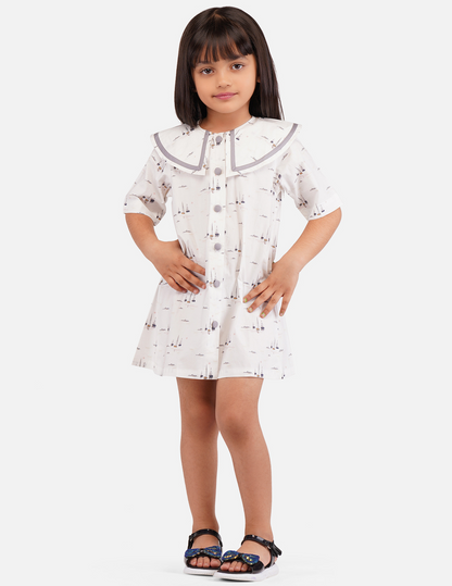 Girls Peter Pan Collar Dress