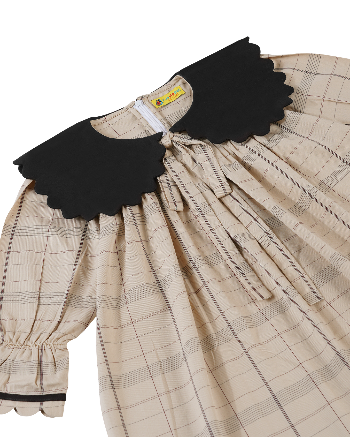 Girls Curly Collar Smart Dress