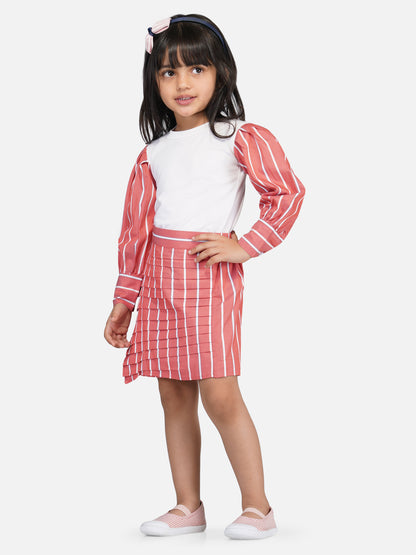 Girls relaxed fit skirt set