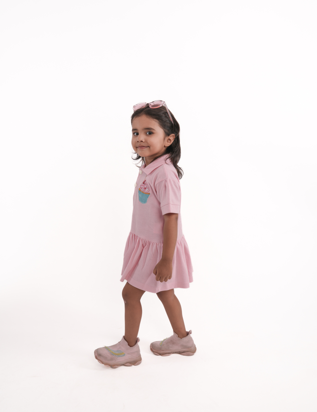 Girls Pink Pelican T-shirt Dress