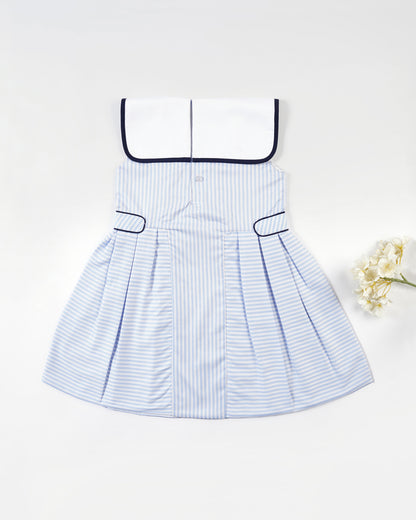 Girls Little Sailor Side Flap Dress